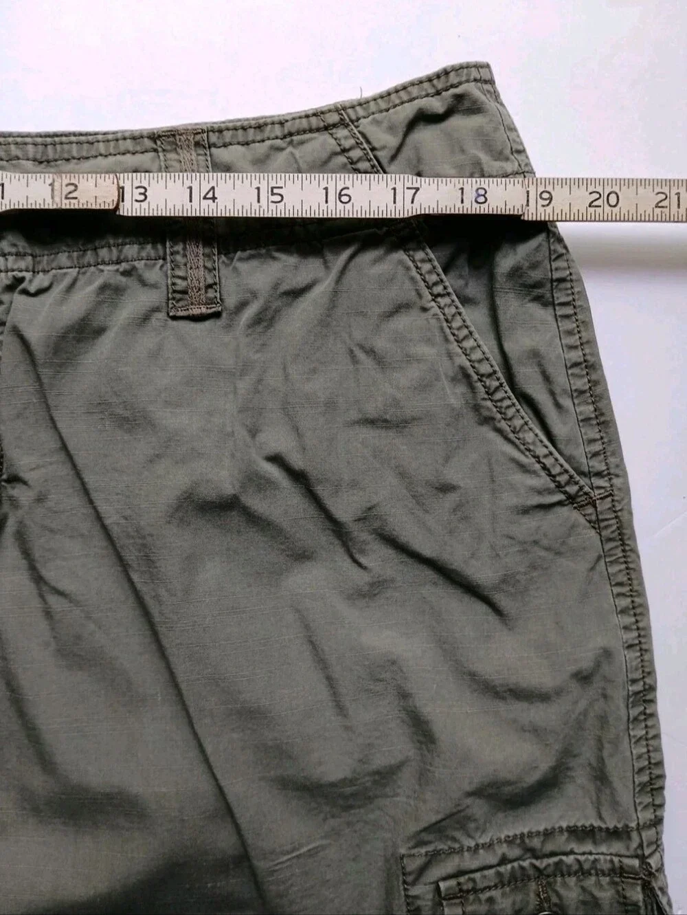 Sonoma Modern Fit Olive Green Skirt Size 16 Utility Cargo Pockets